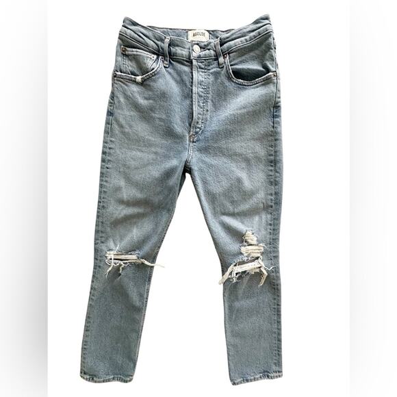 AGOLDE Riley High Rise Straight Crop Jeans in Whiplash Size 26 - Picture 1 of 10